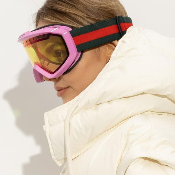 NEW Gucci GG1210S 004 Pink Yellow GG Infrared Logo ZEISS Ski Mask Unisex - Picture 5 of 13